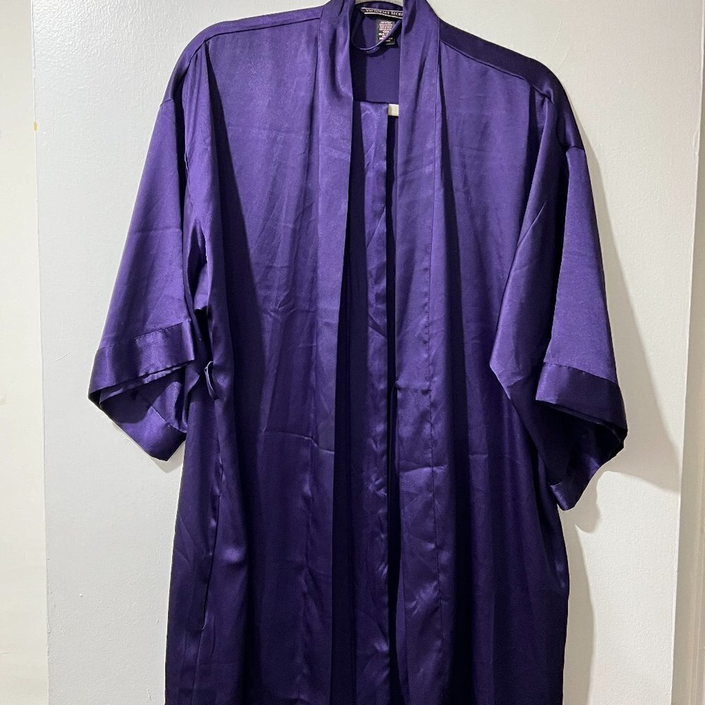 Victoria's Secret Purple Satin Robe - Luxe Elegance for Your Cozy Moments 💜✨